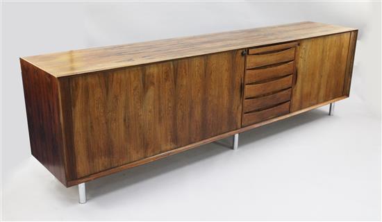 Arne Vodder for Sibast Furniture. A large Danish design sideboard, W.8ft 2in.